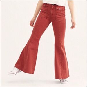 Free People CRVY Utility Flare Jeans size 30